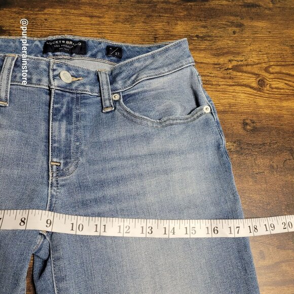 Lucky Brand Jeans 4 Lolita Skinny Crop Low Rise Medium Light Wash Stretch Denim - Picture 8 of 12